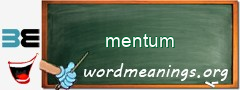 WordMeaning blackboard for mentum